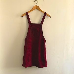 Burgundy Pinafore dress